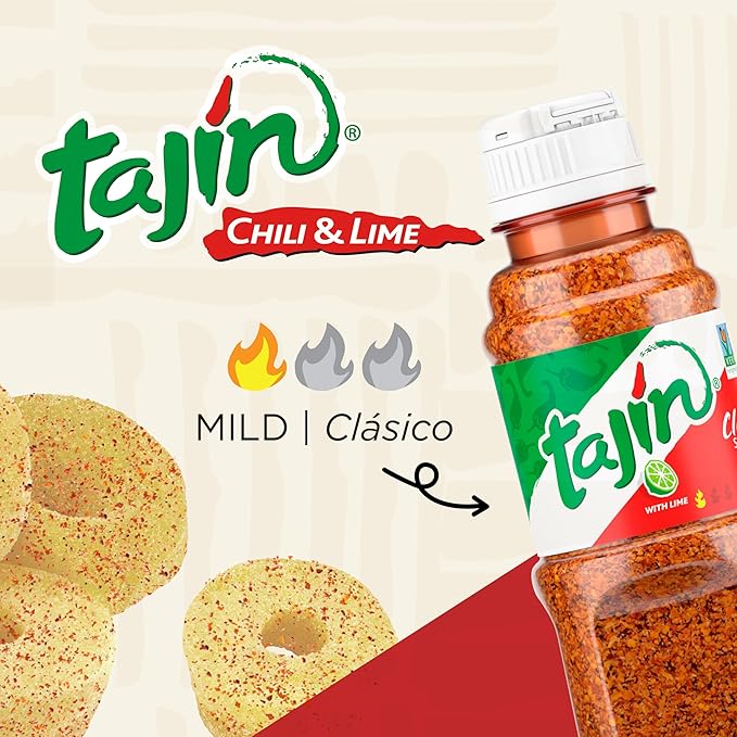 Snak Club Tajin Pineapple Rings Gummy Candy, Fruit Candy Gummies with Chili and Lime Seasoning, Mild, Gluten-Free and Vegan Snacks, 11 oz Resealable Bag