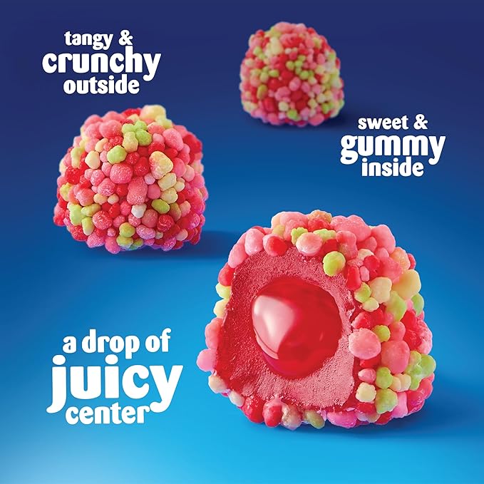 NERDS Juicy Gummy Clusters, Strawberry Punch, Juicy and Gummy Candy, 1 Stand Up Bag, for Snacking and Sharing, 7.15 oz