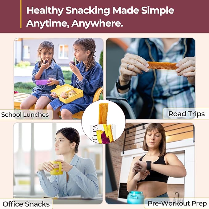 Korean Chewy Sweet Potato Snacks Individually Wrapped [25] – 100% Natural Vegan Sweet Potato Sticks – No Added Sugar, Gluten Free, Non-GMO – Semi-Dried Healthy Treats – Vegan Snacks by Gangwon Export