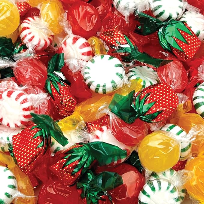 Old School Hard Candy Mix - 2 Pound Bulk Pack (150 Count) - Hard Candy Individually Wrapped for Nostalgic Holiday Buffets, Office Bowls and Gifting