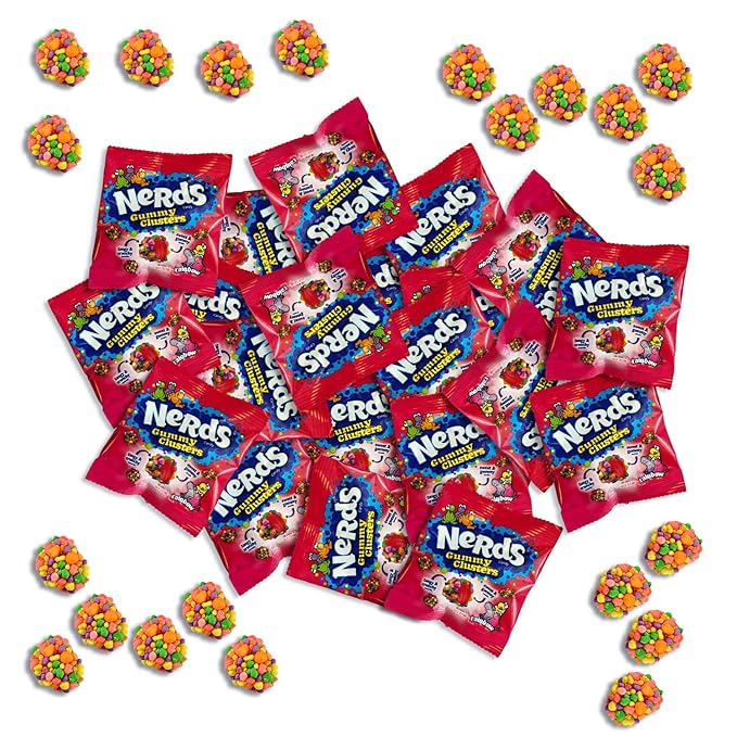 CandyKrave Rainbow Gummy Clusters - 2 lbs Individually Wrapped Candy Pack - 46 Pieces - Classic & Delicious Gummy Candy for Back-to-School Party, Movie Nights, Birthdays, Pantry & Baby Showers