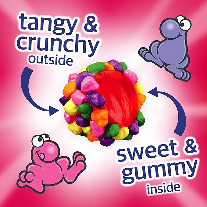 NERDS Gummy Clusters Candy, Rainbow, Crunchy and Gummy, 18.5 oz