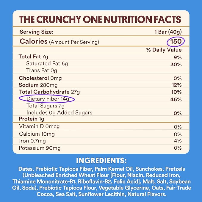 Harken Sweets The Crunchy Pretzely One - Oat Milk Chocolate Candy Bars with Pretzels and Date Caramel, Sweetened with Dates and No Sugar Added, High Fiber, Nut-Free, Gluten-Free, Plant-Based, 12 Bars