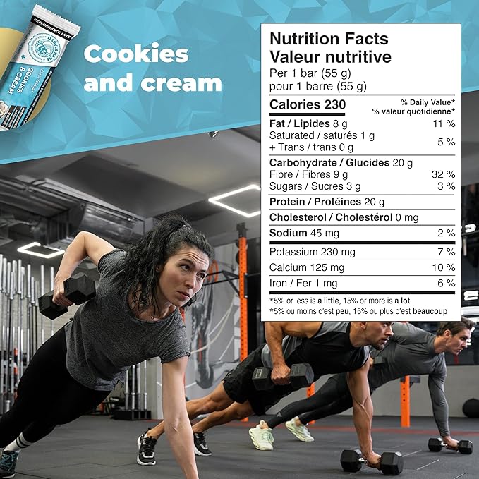 Daryl's Bars Cookies & Cream On the Go Snack On the Go Whey Protein Bars, Gluten Free, 20gr of Protein Snack, Meal Replacement, Pack of 1