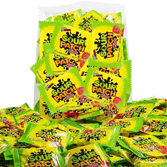 Bulk Candy Pack of SourPatch Kids Candy - Fun Size Individually Wrapped Candy for Movie Theater Candy, Holiday Stuffing Basket Fillers, Party Bags, Office, on the go Snacking, 2lb Bag