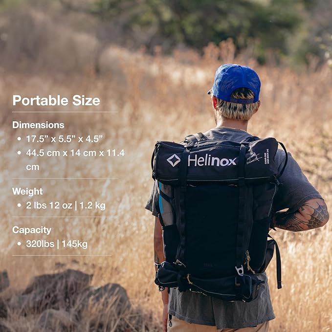 Helinox Chair One Highback (re) High-Performance Camping Chair,2.6lbs, Camping Chairs High Back, Packable, Portable, Camping, Hiking, Travel, Blue Block