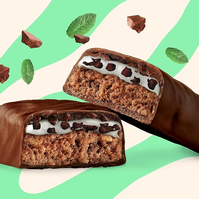 Nick's Protein Bars Mint Chocolate | High Protein | Lowcalories | Low Carb Keto Friendly Snacks No Added Sugar (12 bars x 50g)