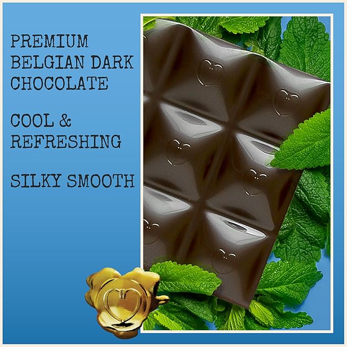 Chocolove Peppermint Dark Chocolate Bars | 55% Cocoa | Crafted in Semi-sweet Belgian Chocolate | Non GMO, Rainforest Alliance Certified, 3.2oz Bar (12 Pack)