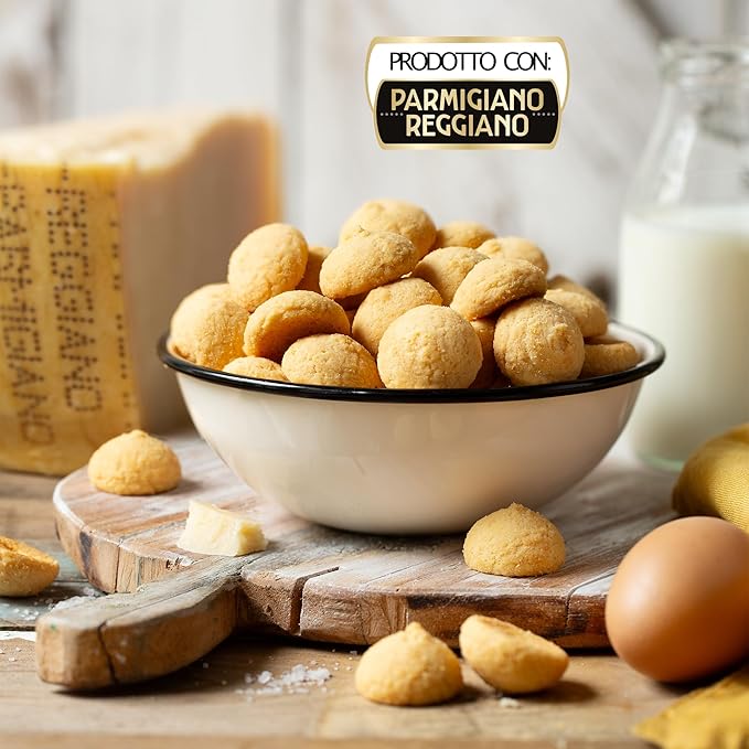 Parmigiano Reggiano cheese Biscuits 2x7oz (2x200g) Pack of 2 - EMILIA FOOD LOVE SELECTED WITH LOVE IN ITALY