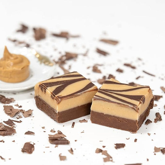 Valley Fudge, Peanut Butter Chocolate, Fresh Artisan Fudge, Real Butter, Gourmet Candy, One Pound Package