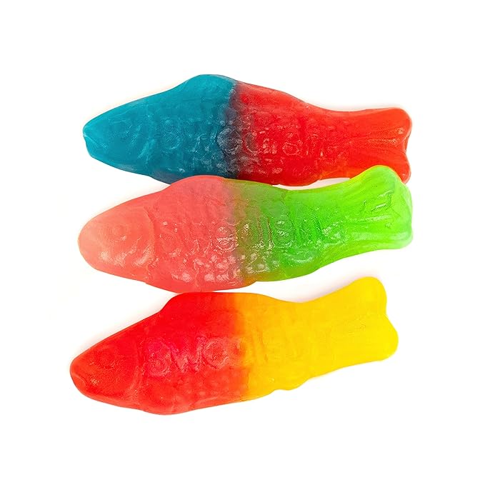 SWEDISH FISH Tails 2 Flavors in 1 Soft & Chewy Candy, 12 - 3.6 oz Bags