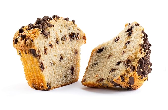 Fresh Bakery Muffins | Chocolate Chip Muffins | 4 Individually Wrapped Muffins Included | Delicious Coffee Cake | 4 oz Per Muffin | Stern’s Bakery (Chocolate Chip)