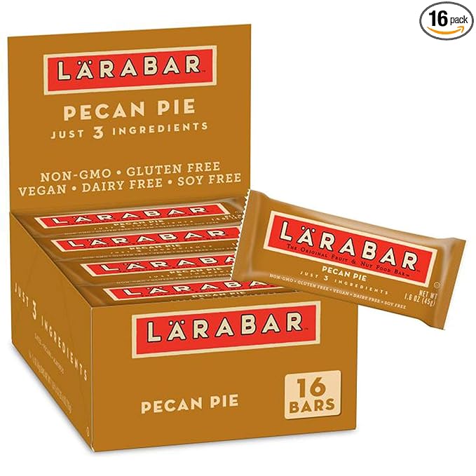 Larabar Pecan Pie, Gluten Free Vegan Fruit & Nut Bar, 1.6 oz Bars, 16 Ct
