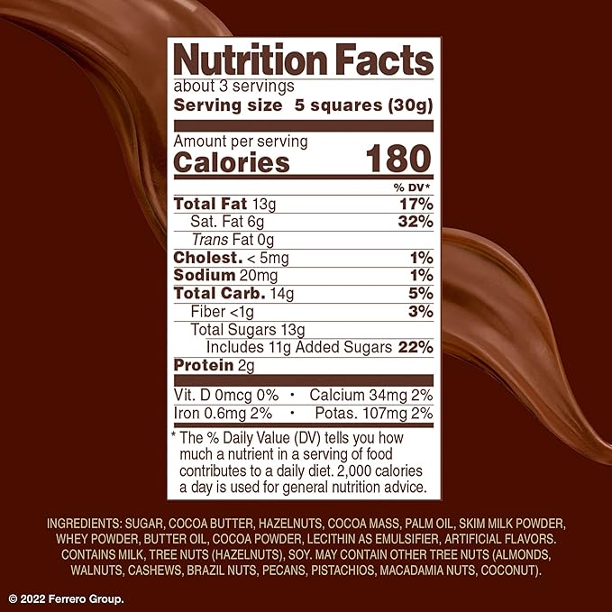 Ferrero Rocher Premium Chocolate Bars,2 Pack, Milk Chocolate Hazelnut, Luxury Chocolate, Individually Wrapped, 3.1 Oz Each