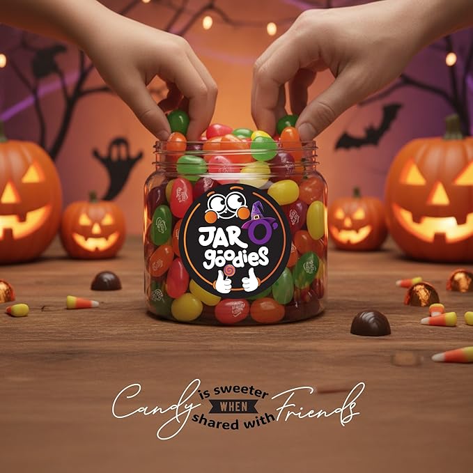 Jar O' Goodies - Valentines Day Sweet Treats, Cocktail Classics Mix Jelly Beans Gift Set, Original Chewy Candies (6 Ounce, 1 Pack) Party Favor, Gluten & Nut Free, Kosher Parve