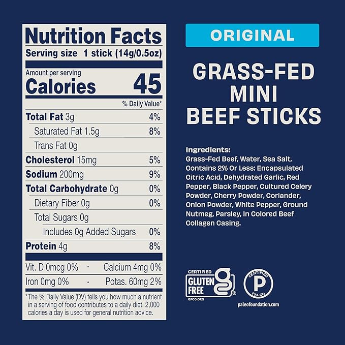 Archer Jerky Beef Jerky Sticks Jalapeno - Grass Fed Beef Sticks Individually Wrapped, Bulk Snack Packs, Gluten Free, Paleo, Keto, Sugar Free - 1 oz (Pack of 36)