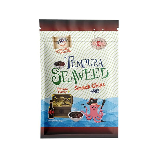 Japanese Tempura Seaweed Chips, Noriten – Teriyaki Flavor | 5.29oz | Authentic Japanese snack by Swashbuckle Snacks, Made in Japan