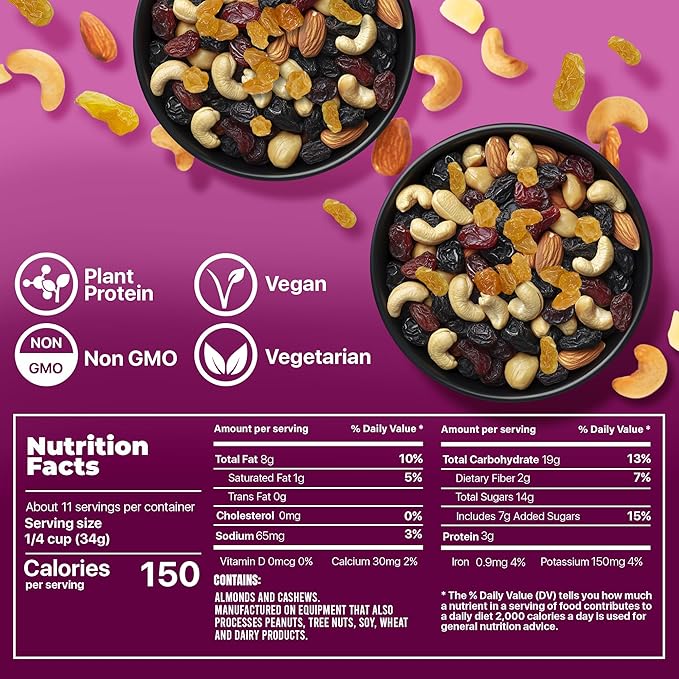 PREMIUM ORCHARD Berry Nutty Blend - Deluxe Mixed Nuts with Dried Cranberries, Golden Raisins, Blueberries | Healthy Trail Mix with Nuts, Mixed Berries