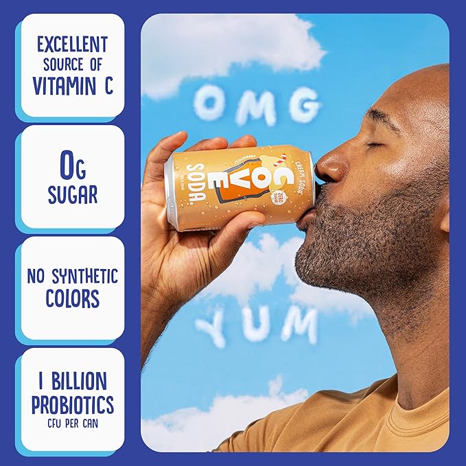 Cove Probiotic Soda, Zero Sugar Better-For-You Alternative - Refreshing, Delicious Probiotic Drink, No Synthetic Colors & Caffeine Free – Nostalgic Variety, 12 Pack