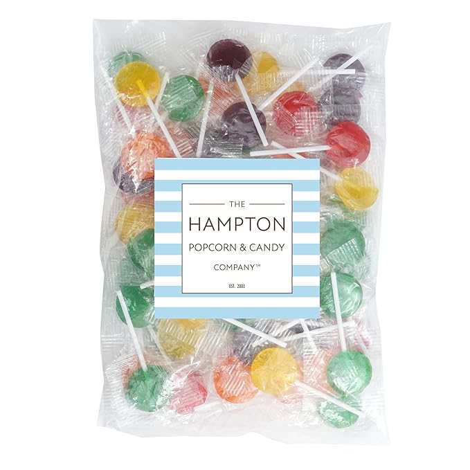 Lollipops Individually Wrapped Bulk, 2 Pound Bulk Candy (Approx 75 pcs.), Assorted Lollipop Flavors of Mixed Fruit Suckers
