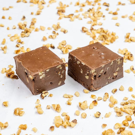 Valley Fudge, Chocolate Walnut, Fresh Artisan Fudge, Real Butter, Gourmet Candy, Half Pound Package