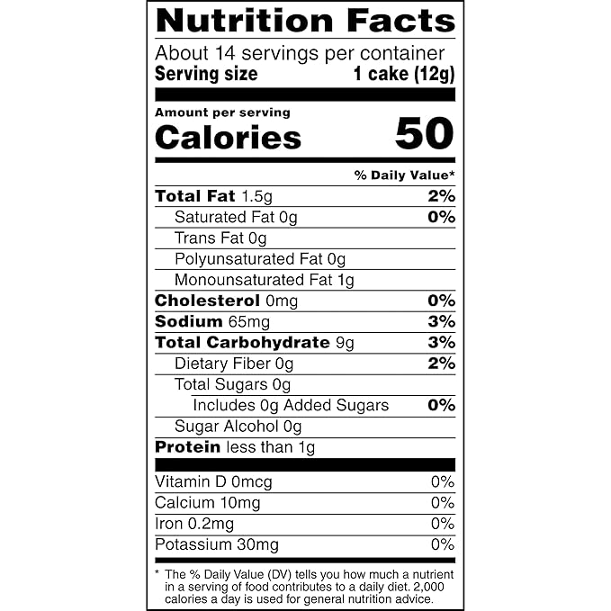 Quaker Large Rice Cakes, Everything Flavor, GLuten Free, Pack of 3
