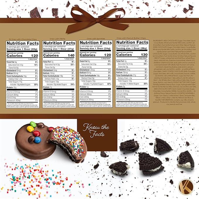 KREMERY Creamy Chocolate Cravings - Valentines Day Chocolate Covered Sandwich Cookies & Cream Gift Basket, in Sectional Gift Box (12 Cookies, Assorted Sweet Toppings) Sweet Treats, Kosher