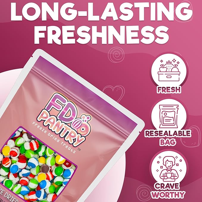 Fruit Crunch Tropical Freeze-Dried Candy, 10 oz, Exotic Fruit Flavors, Large Pouch, Ideal Gift Snack Treat