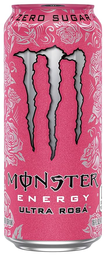 Monster Energy Ultra Rosa, Sugar Free Energy Drink, 16 Ounce | Pack of 15