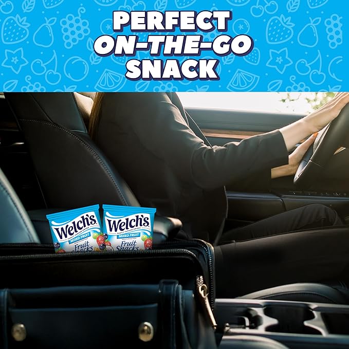 Welch's Fruit Snacks, Mixed Fruit Snack Box, Gluten Free, 0.8oz Snack Packs (Pack of 40)