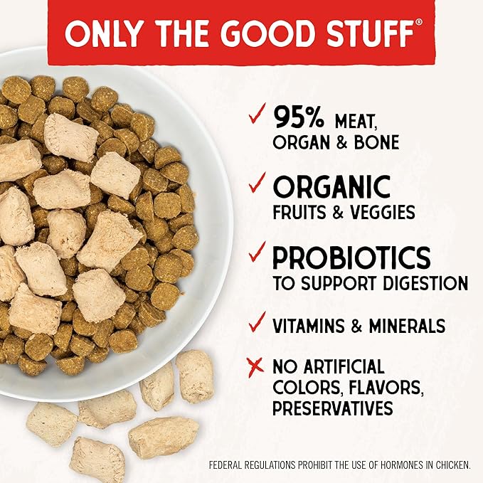 Stella & Chewy's Freeze-Dried Raw Chicken Meal Mixers- Dog Food Topper and Mixer - Made with 95% Cage-Free Chicken, Organs & Bone - Perfect for Picky Eaters - Grain-Free - 1oz (Pack of 2)
