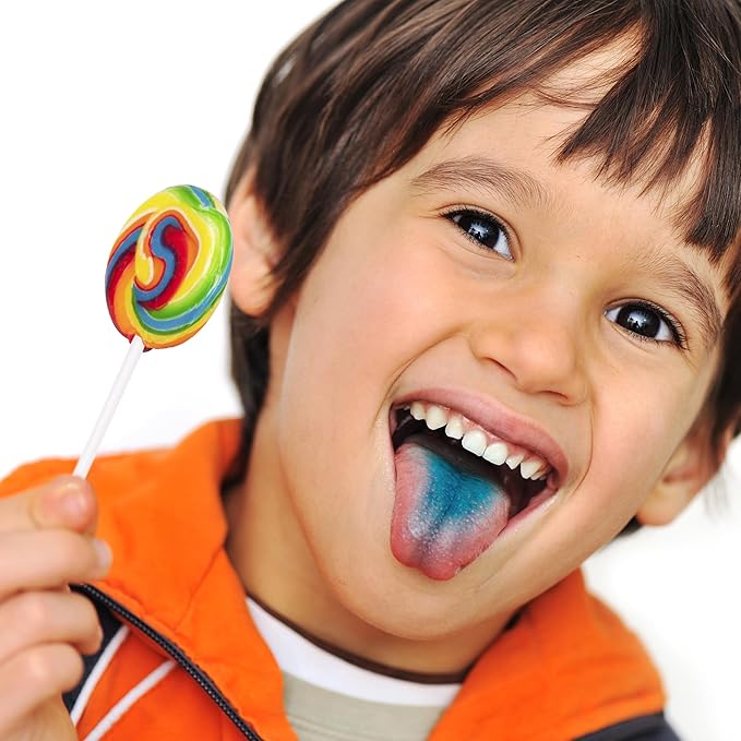Rainbow Round Swirl Lollipops Swirl 18 PCS- Swirl Lollipop - Bulk Lolipop Candy Suckers Treats - Swirly Candies for Birthdays Party Favors and Goodie Bags - Easter Basket Fillers for Kids