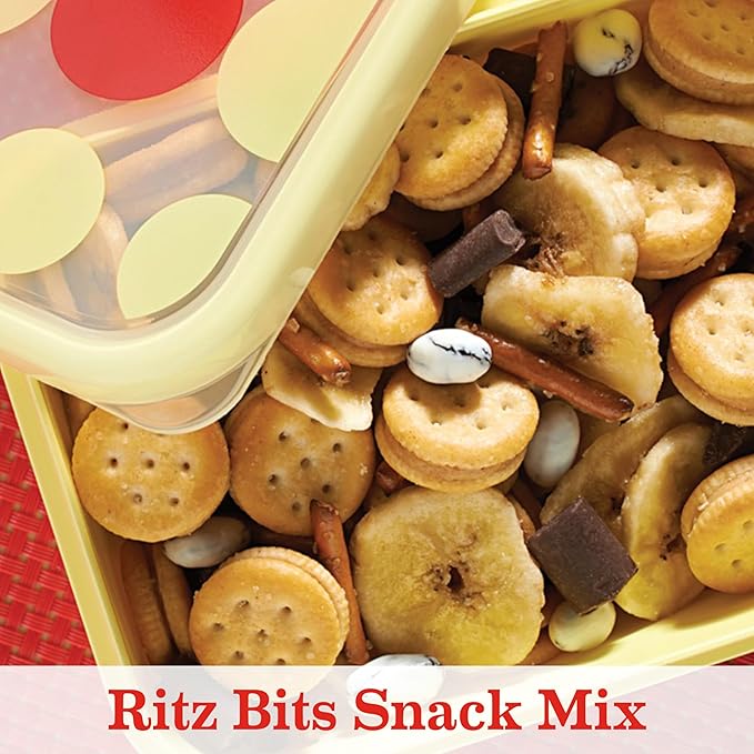 RITZ Bits Peanut Butter Sandwich Crackers, Snacks for Kids and Adults, Lunch Snacks, 12 - 3 oz Bags