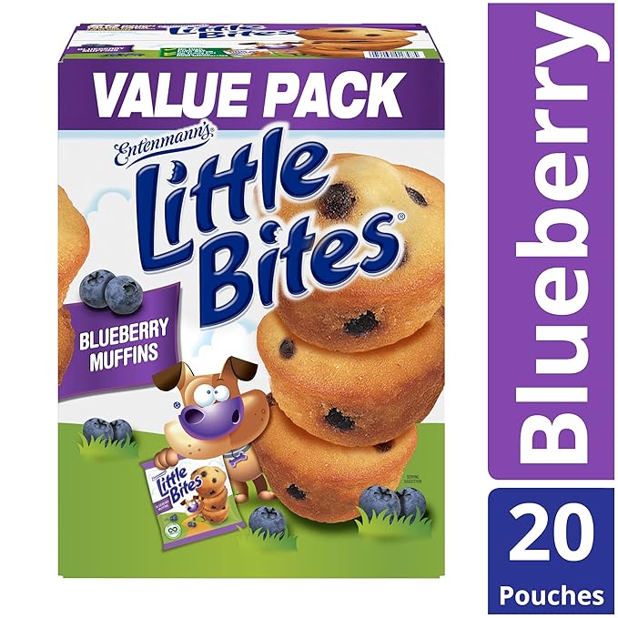 Entenmann's Little Bites Blueberry Mini Muffins, 20 Pouch Value Pack