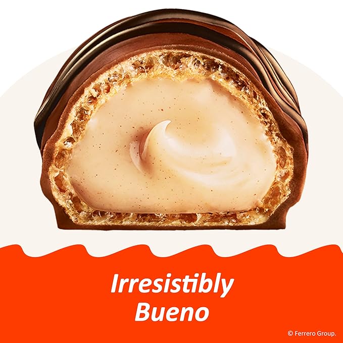Kinder Bueno Mini Milk Chocolate Bars with Hazelnut Filling, Chocolate Candy Bars for Game Day, Football Party Supplies, Snacks for Adults, 5.7 oz