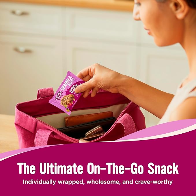 Cooper Street Oatmeal Cranberry Granola Bakes (12 pack) - Individually Wrapped Soft and Chewy Breakfast Granola Bars - Nut, Dairy & Soy Free - Great As Kids Snacks For School, Hiking Or Lunchbreak