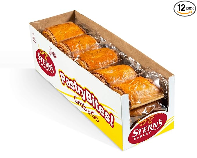 Stern’s Bakery Cinnamon Danish | 3 Oz Breakfast Danish Pastries | Vending Machine Snacks | 18 Individually Wrapped Pastries | Lunchbox Snacks | Dairy Free & Nut Free Snack | Kosher