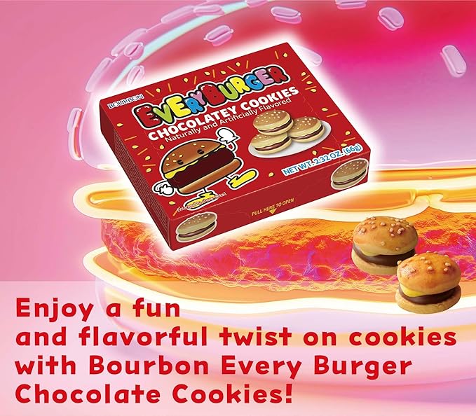Bourbon Every Burger Chocolate Cookie, 2.32 Ounce (Pack of 10)