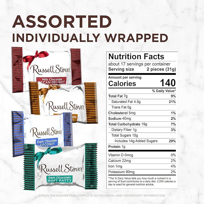 Russell Stover Assorted Chocolates, 18.4 Ounce Bag