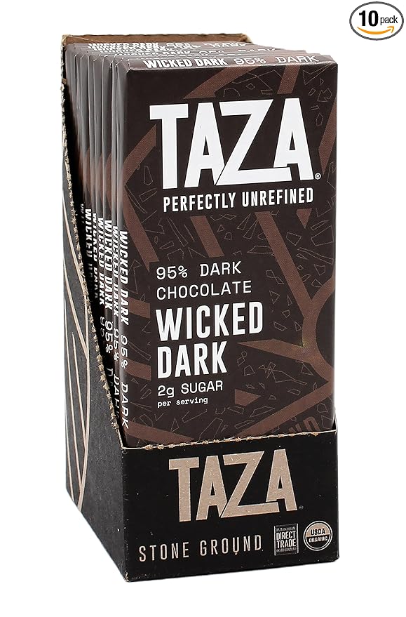Taza Chocolate, 95% Wicked Dark Amaze Bar, 2.5 oz bars, case of 10