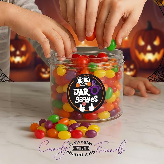 Jar O' Goodies - Valentines Day Sweet Treats, Cocktail Classics Mix Jelly Beans Gift Set, Original Chewy Candies (6 Ounce, 1 Pack) Party Favor, Gluten & Nut Free, Kosher Parve