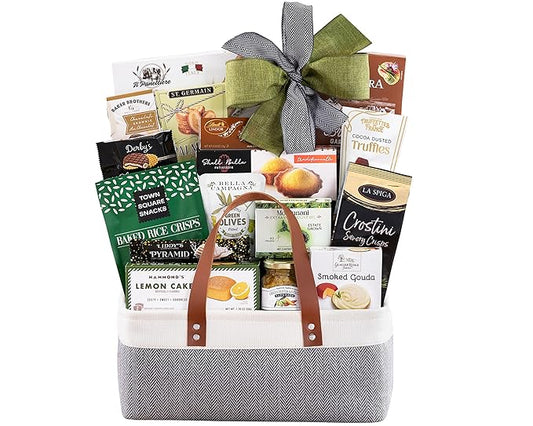 Wine Country Gift Baskets The Connoisseur Gourmet Gift Basket Food Gift Basket for Families College Students Appreciation Thank You Congratulations Get Well Soon Care Package