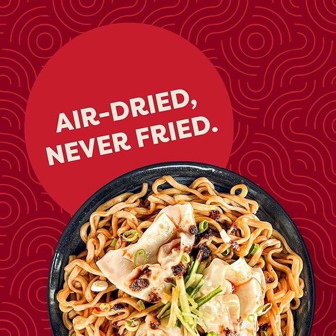 A-Sha Meteor Noodle with Danzai Sauce, 12 Packs, Gourmet Asian Taiwanese Healthy Instant Ramen Noodles