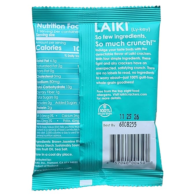 Gluten Free Rice Crackers - Brown Jasmine Rice | Low Sodium Healthy Snack | Vegan SEED-OIL FREE | NON-GMO | GF for Adults | Diabetic Friendly | Gluten Free Variety Pack | Clean & Vegan | Party Crackers | Pack of 30