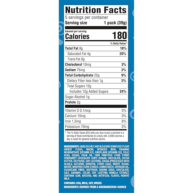 CHIPS AHOY! Baked Bites, Brookie, 5 - 1.4 oz Snack Packs (5 Bites per Pack)