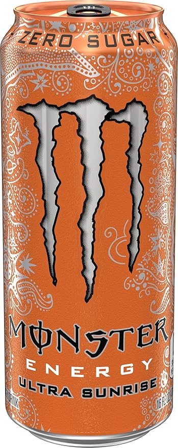 Monster Energy Ultra Sunrise, Sugar Free Energy Drink, 16 Fl Oz | Pack of 15
