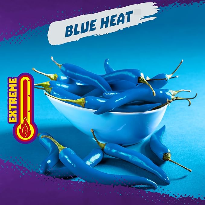 Takis Blue Heat Mini 25 pc / 1.23 oz Bite Size Multipack, Hot Chili Pepper Flavored Extreme Spicy Rolled Tortilla Chips (Pack of 2)