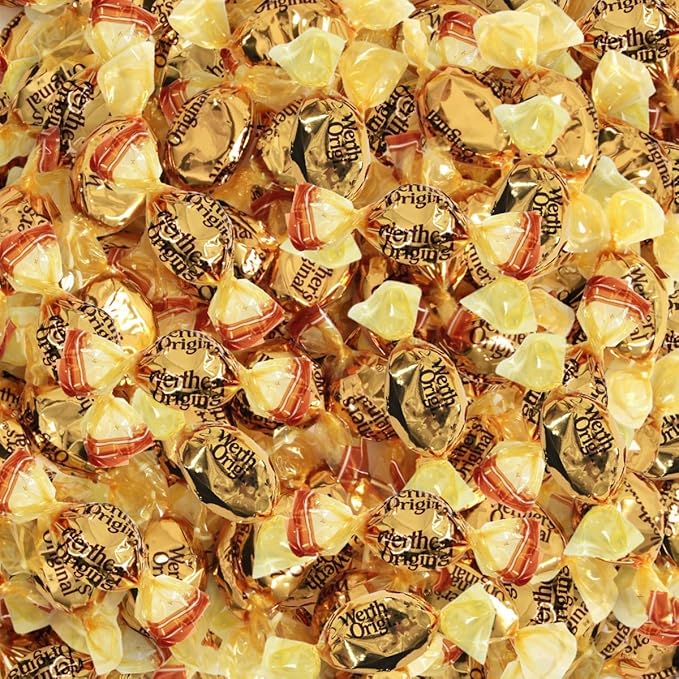 Classic Hard Caramel Candies – 3.75lb Bulk Individually-Wrapped Creamy Sweets for Parties, Bowls, Offices, Events