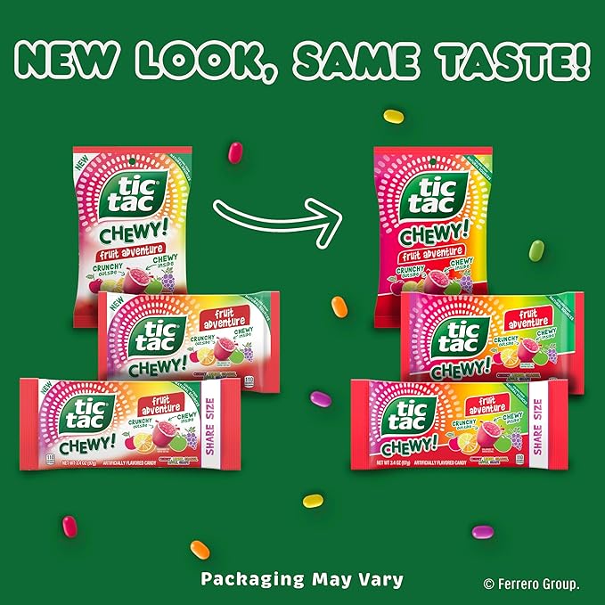 TIC TAC CHEWY! Fruit Adventure Candy, Fruity Chewy Candy, 7 oz (Packaging May Vary)