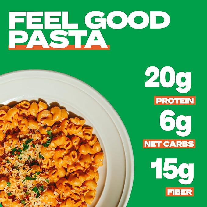 Kaizen Low Carb Keto Pasta Lumache - High Protein (20g), Gluten-Free, Keto-Friendly (6g Net), Plant-Based Lupini Noodles with High Fiber Lupin Flour - 8 ounces (Pack of 3)